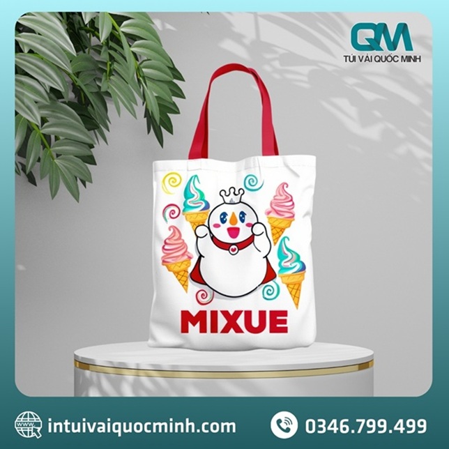 Túi vải canvas Mixue