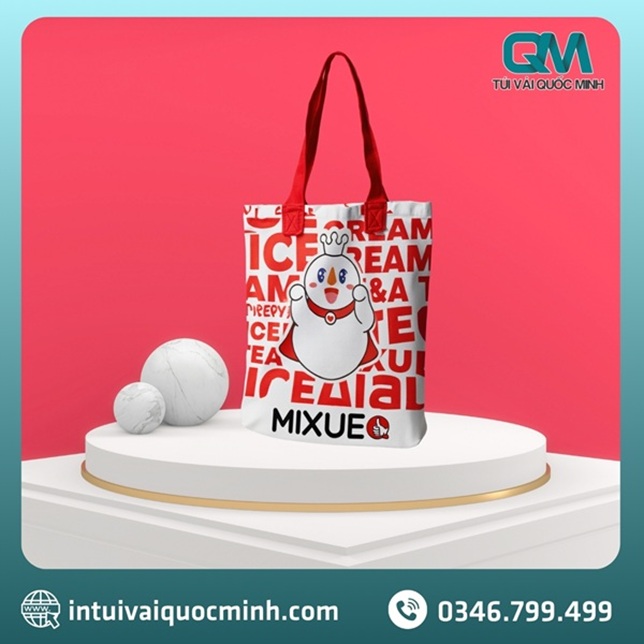 Túi vải canvas Mixue