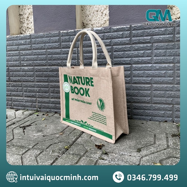 Túi vải canvas font đứng