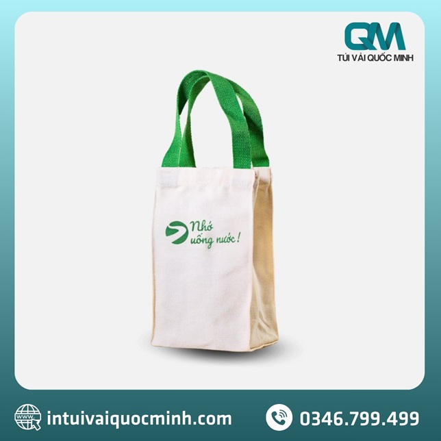 Túi vải canvas font đứng