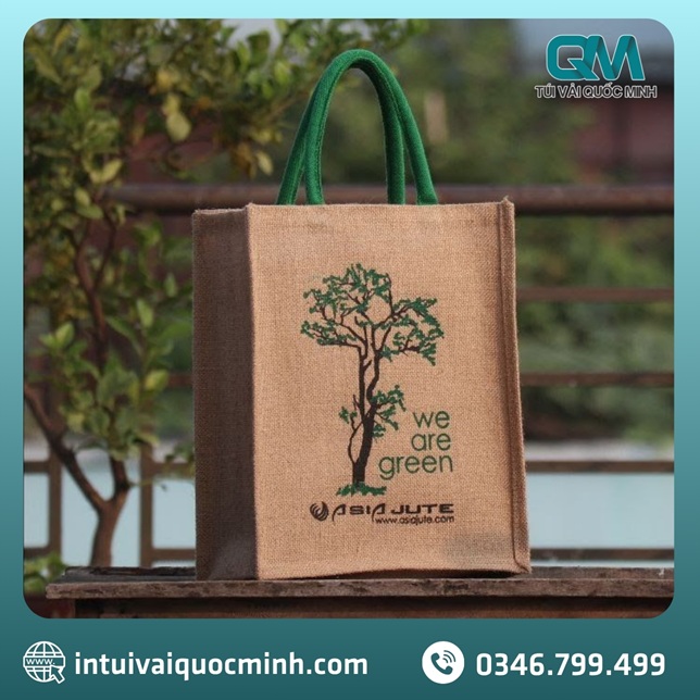 Túi vải canvas font đứng