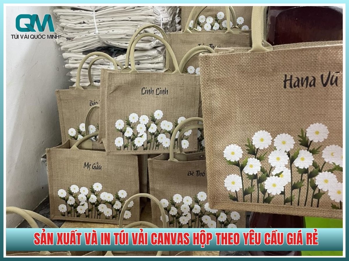 Xưởng sản xuất và in túi vải canvas hộp theo yêu cầu giá rẻ tại TPHCM