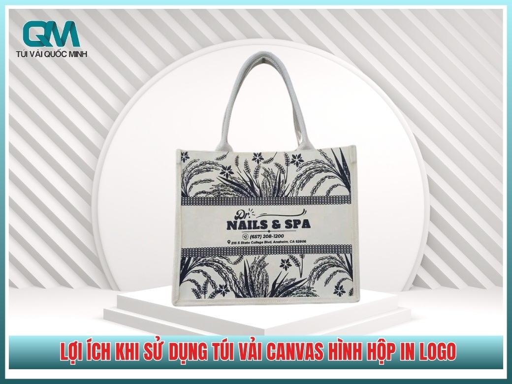 lợi ích khi sử dụng túi vải canvas hình hộp in logo