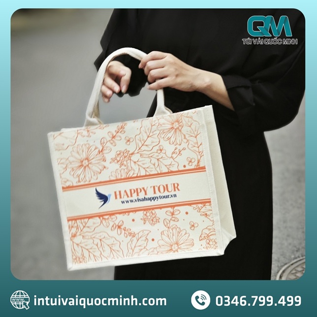 Túi vải đay – Linen mỹ phẩm