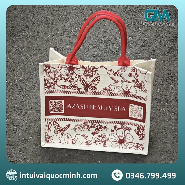 Túi vải đay – Linen mỹ phẩm