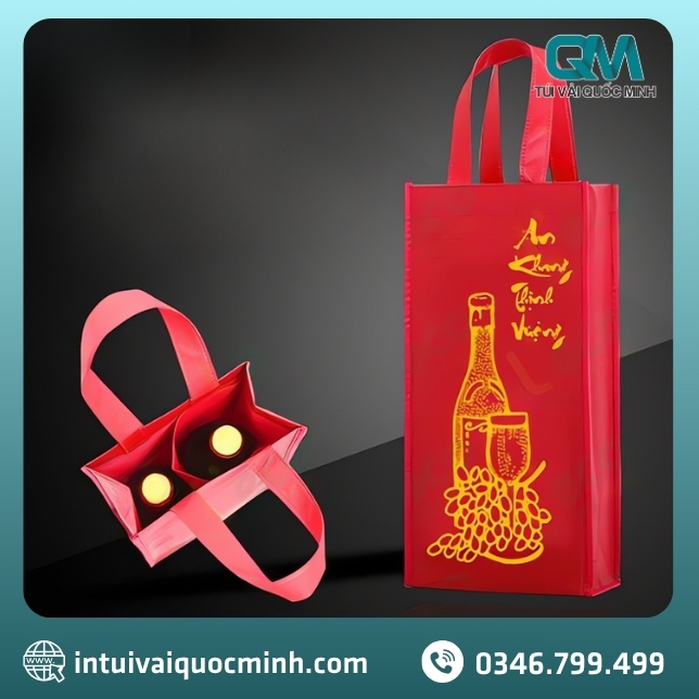 Túi vải không dệt đựng rượu