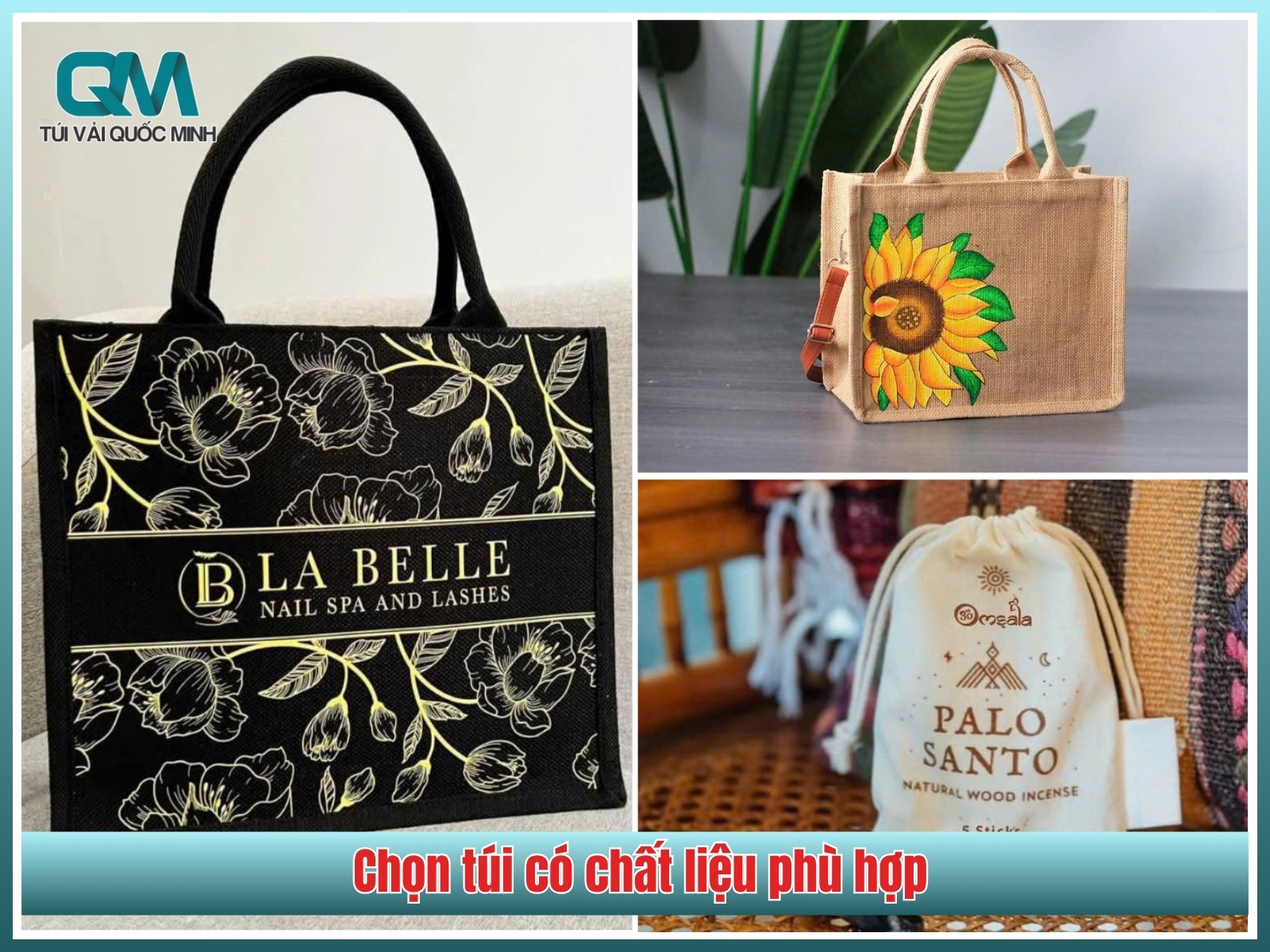 Chon tui co chat lieu phu hop