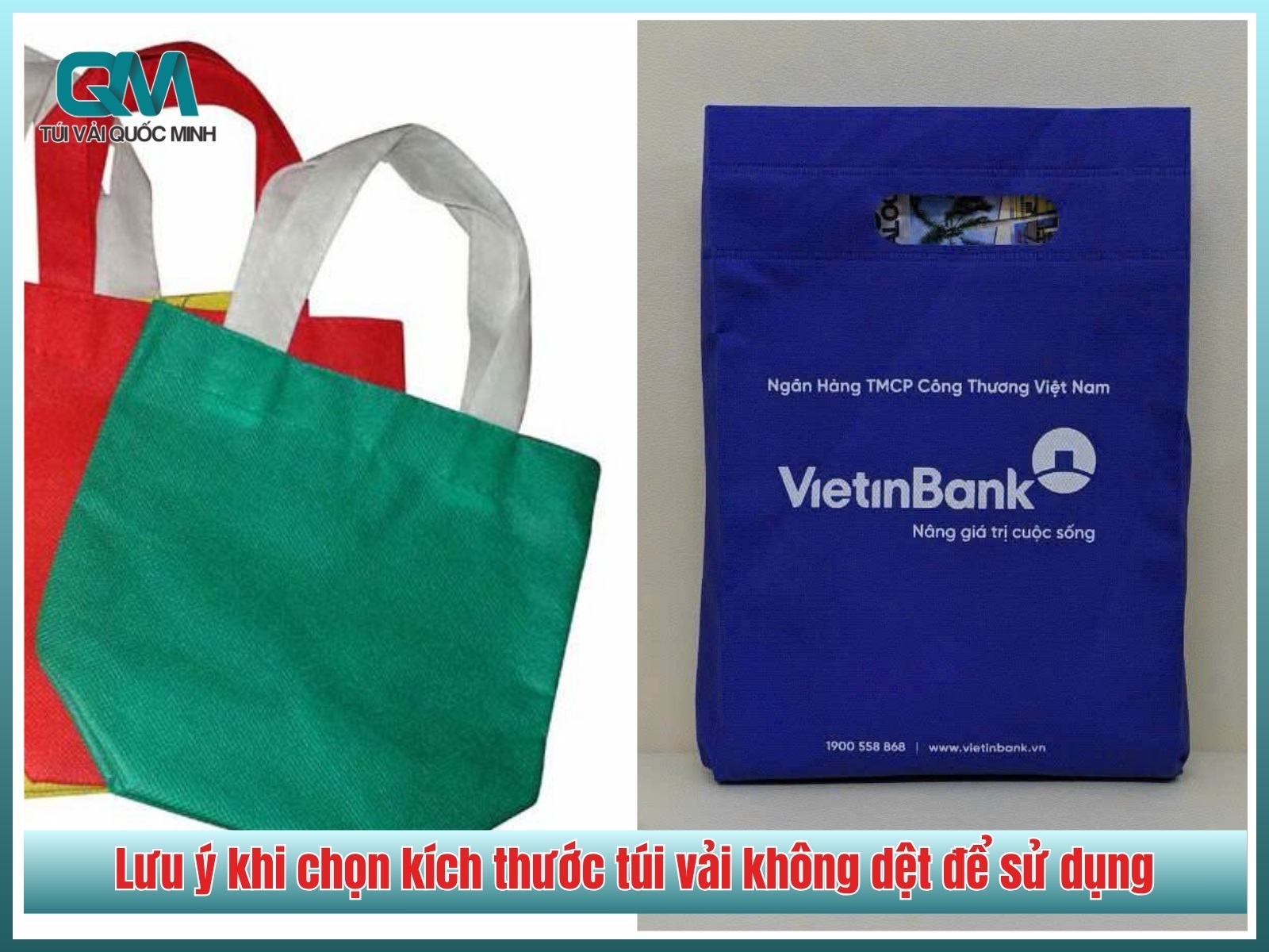 Lưu ý khi chọn kích thước túi vải không dệt để sử dụng