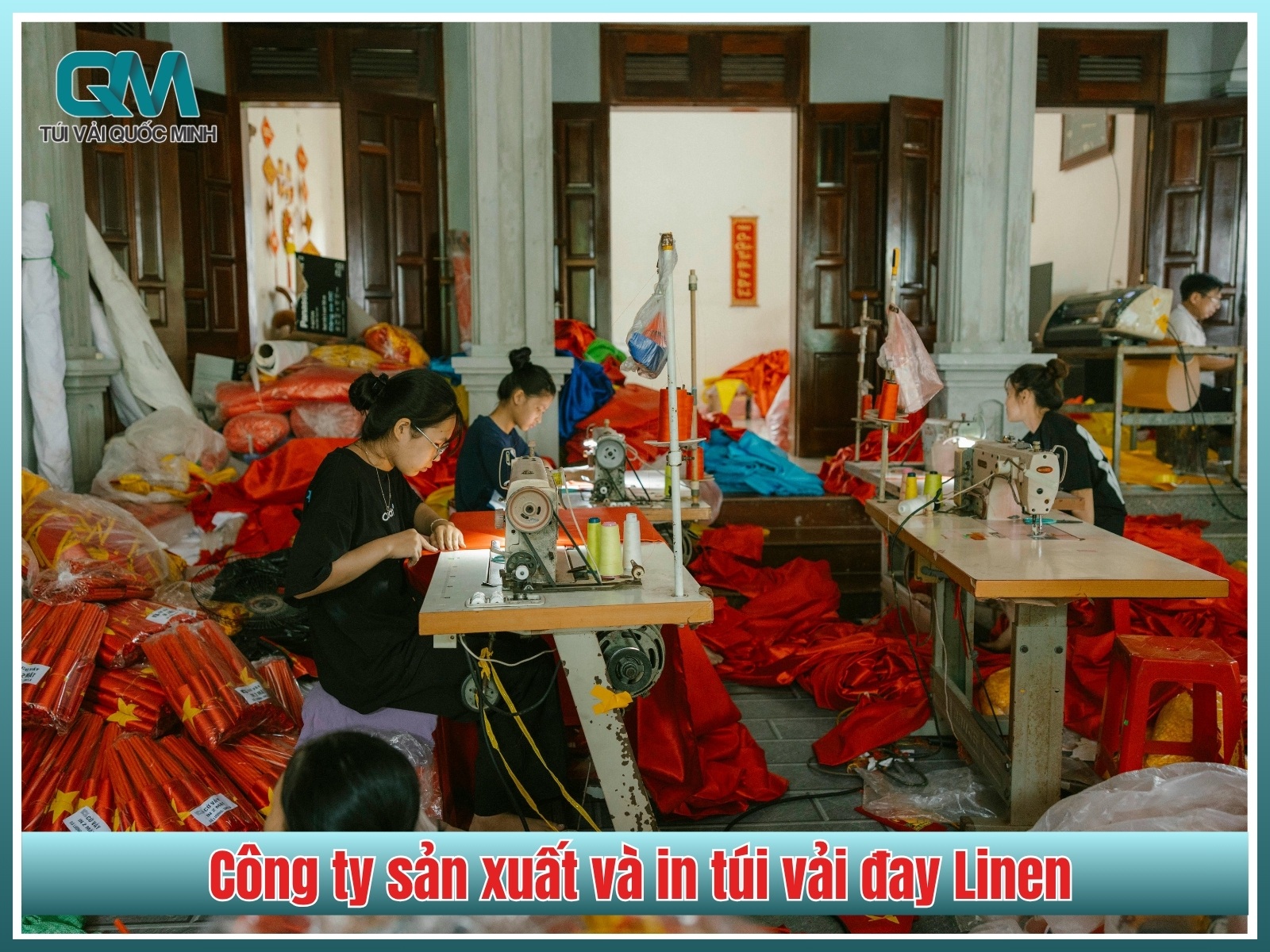 Cong ty san xuat va in tui vai day Linen theo yeu cau nhanh dep re tai HCM