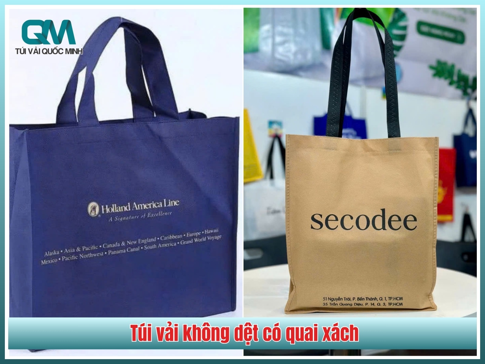 túi vải không dệt có quai xách