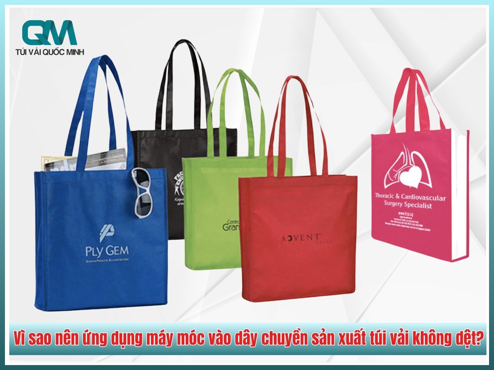 Vì sao nên ứng dụng máy móc vào dây chuyền sản xuất túi vải không dệt?