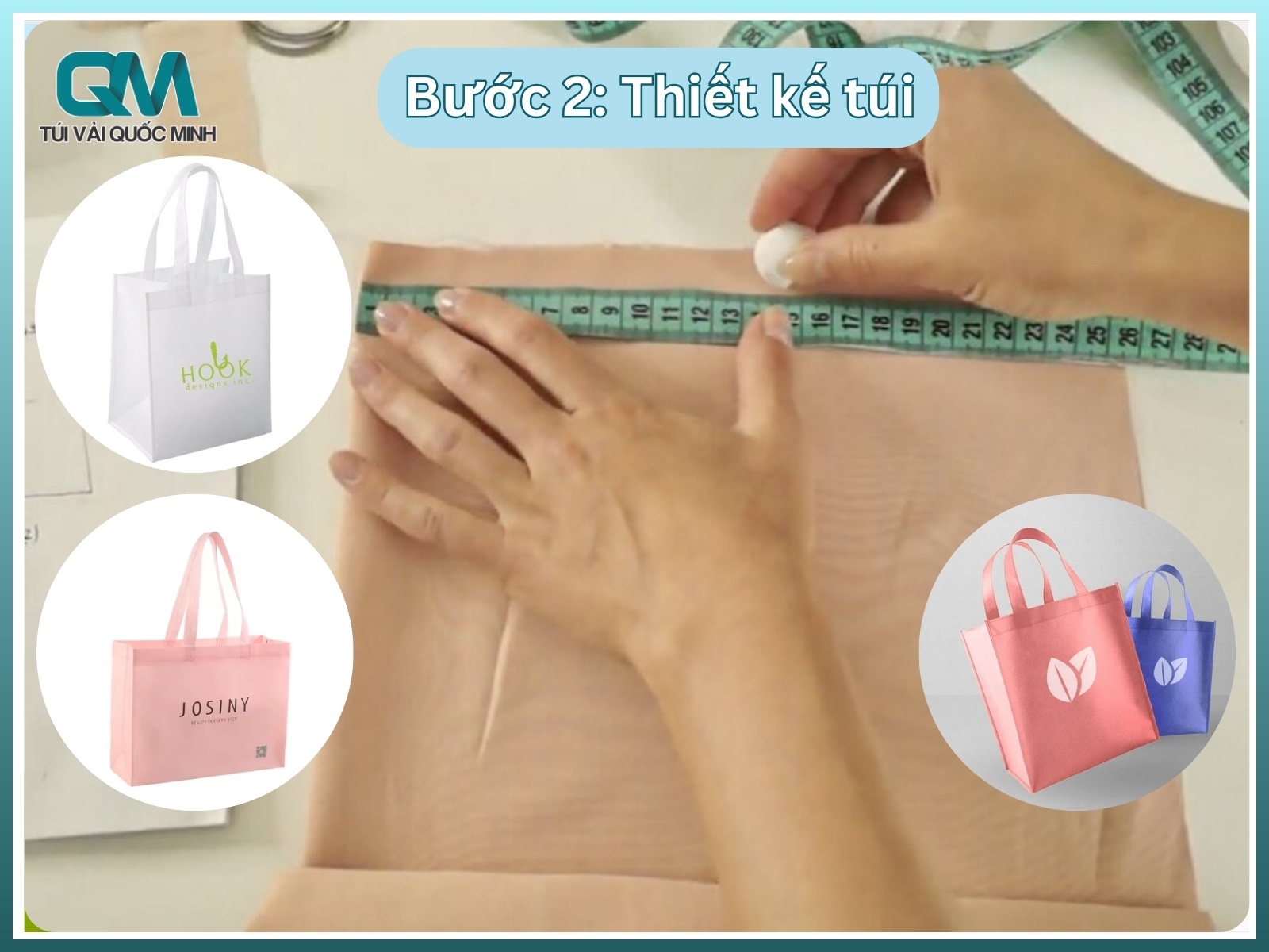 Bước 2: Thiết kế mẫu túi