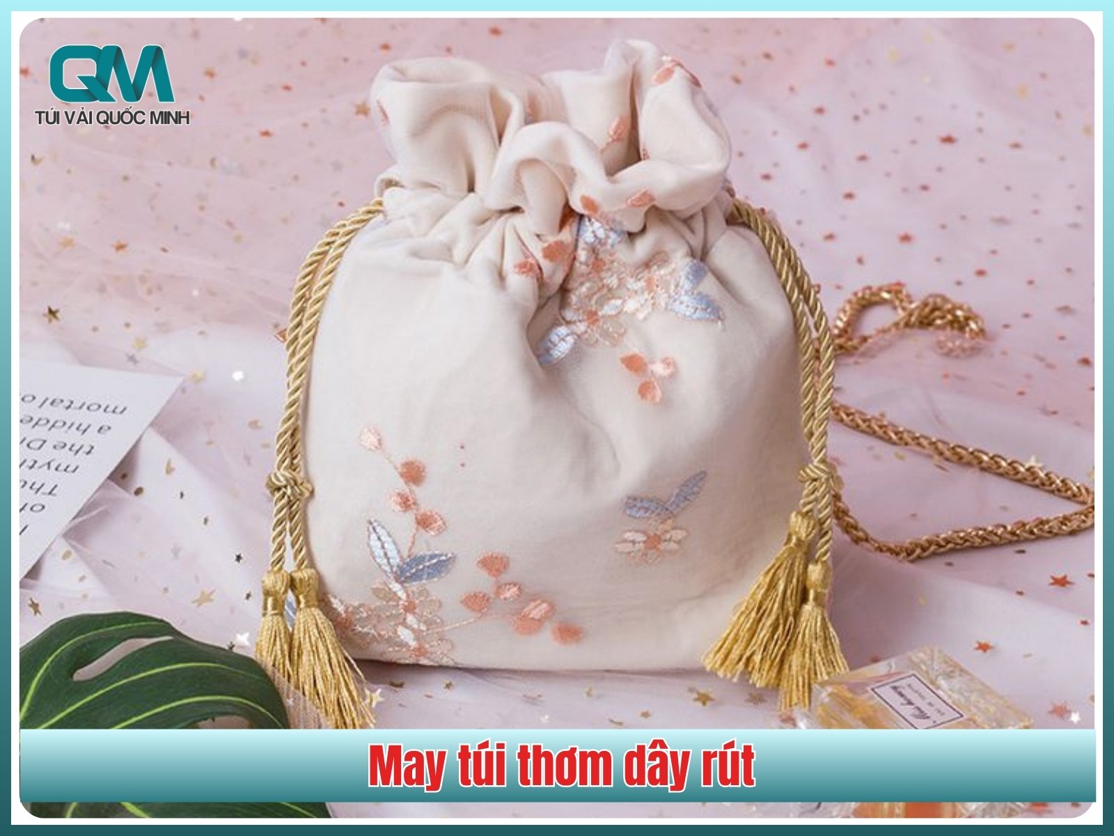 May túi thơm dây rút