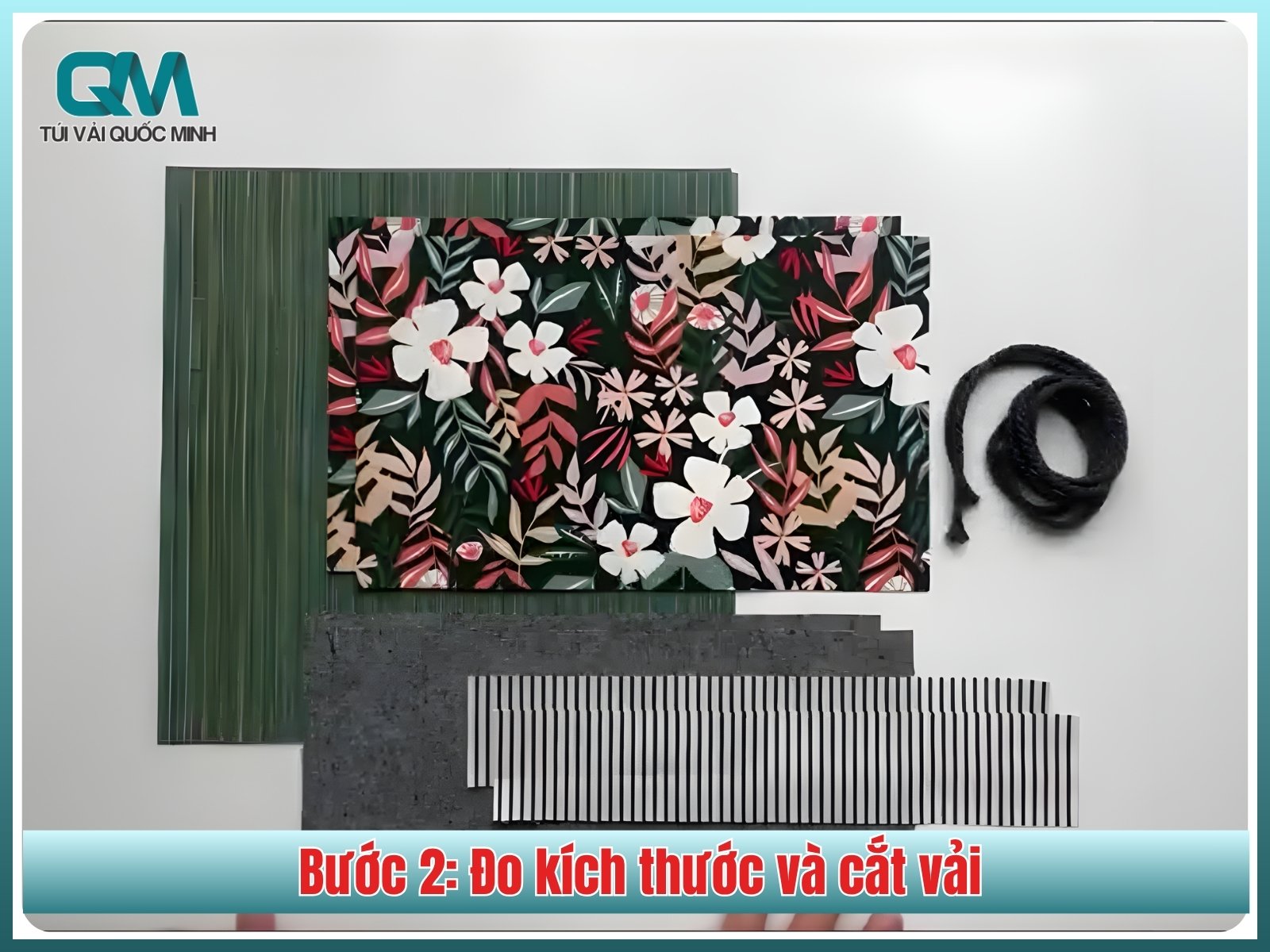Bước 2: Đo kích thước và cắt vải