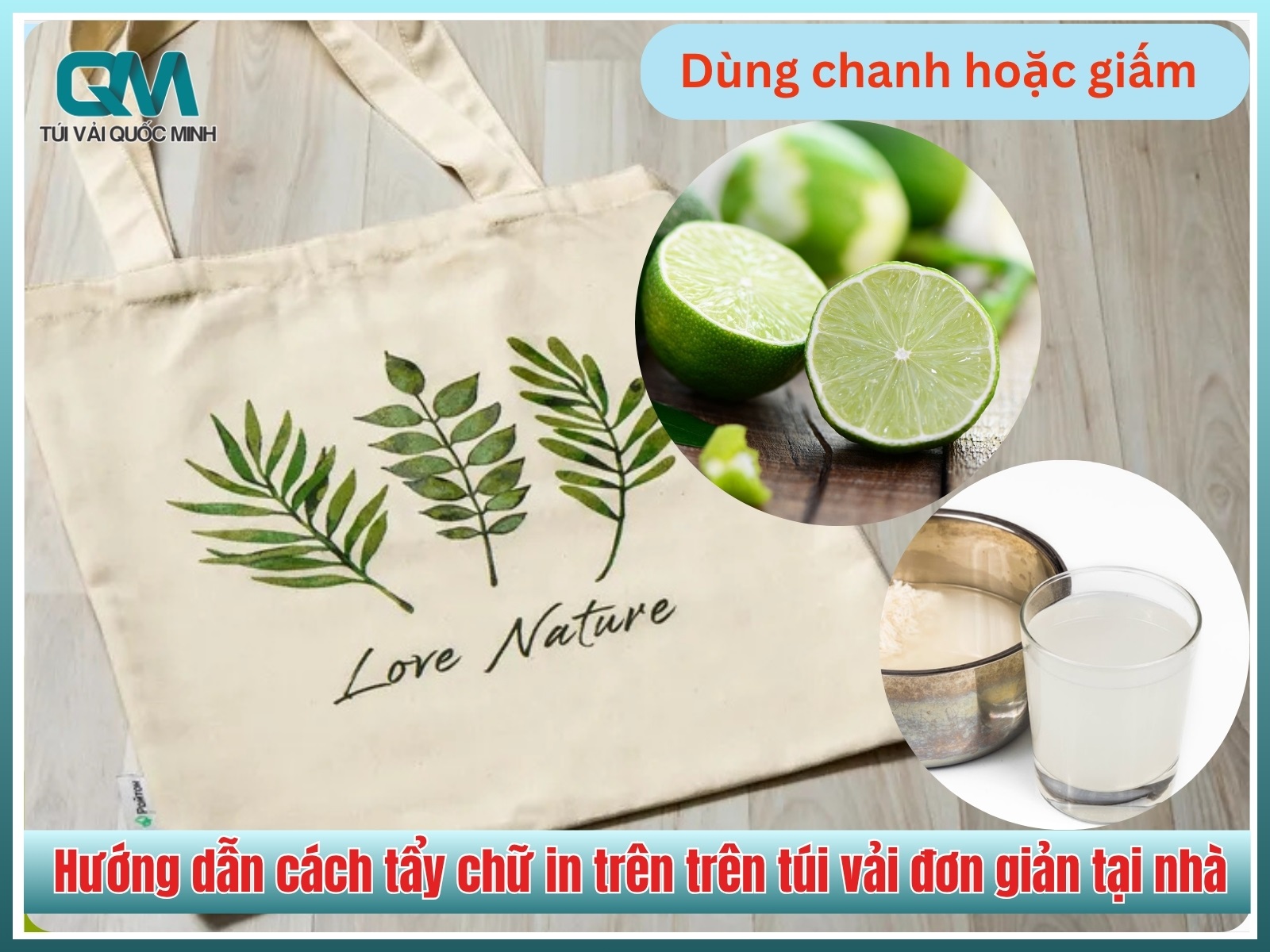 Hỗn hợp chanh hoặc giấm