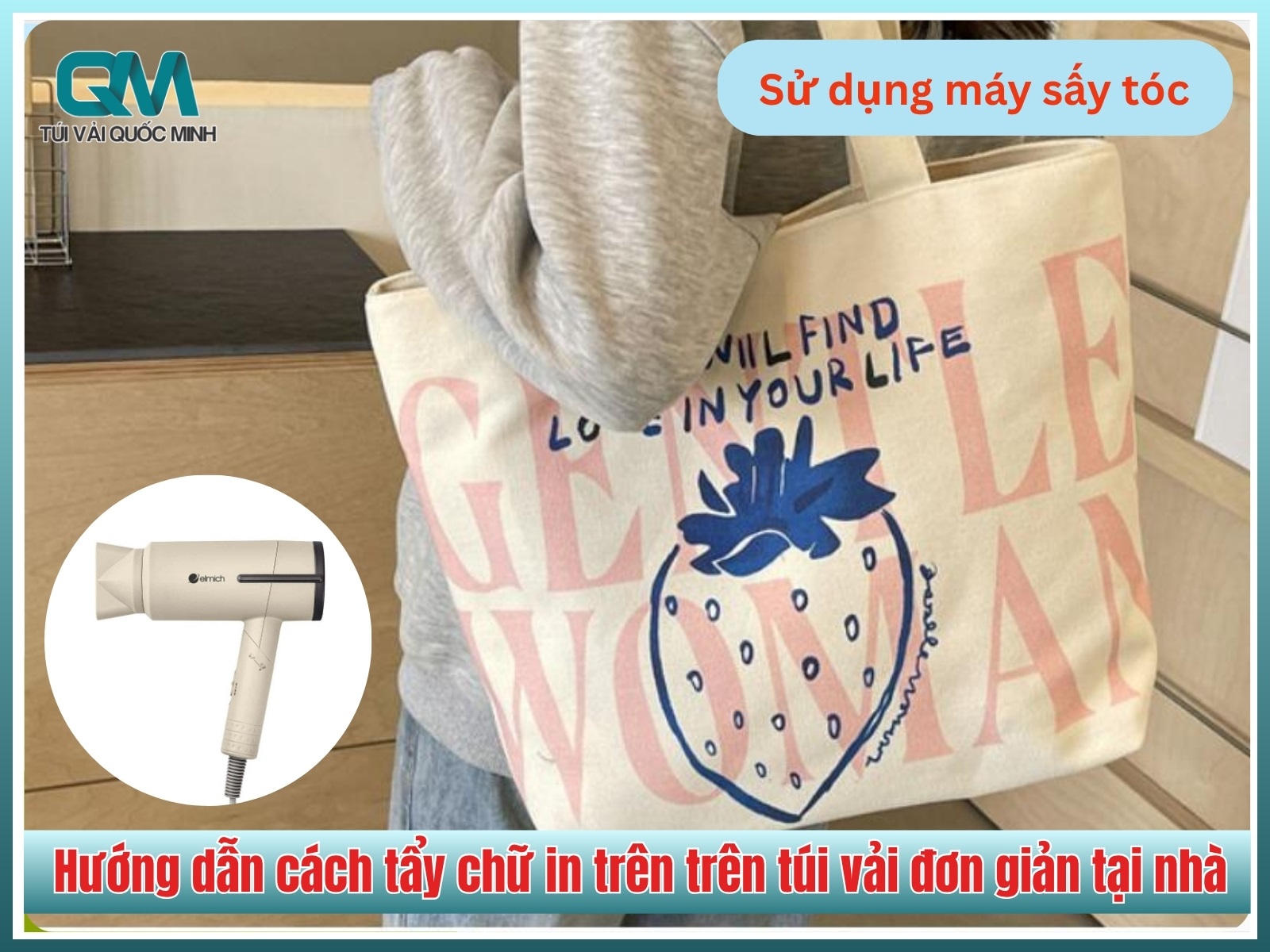 Sử dụng máy sấy tóc