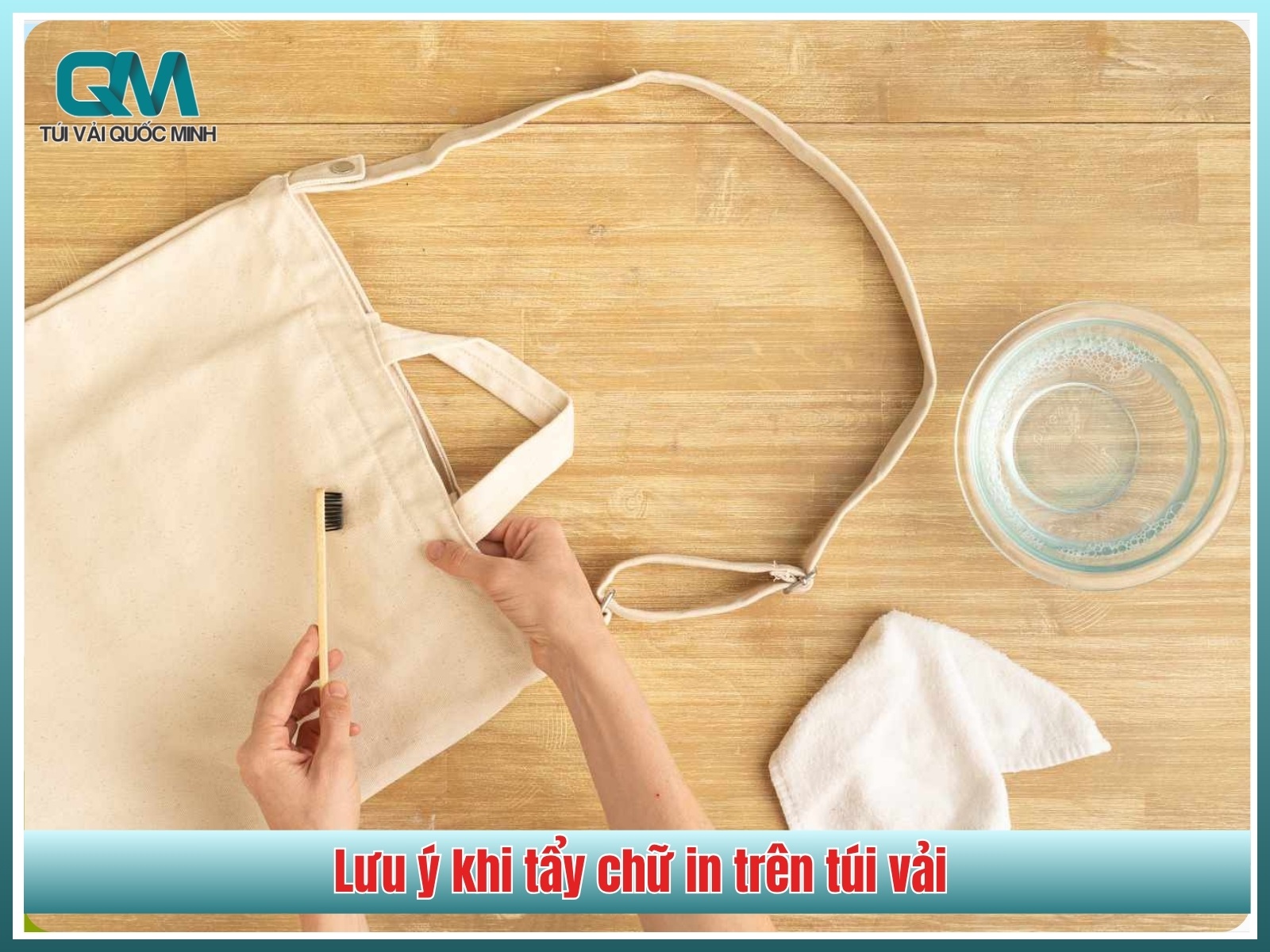Lưu ý khi tẩy chữ in trên túi vải