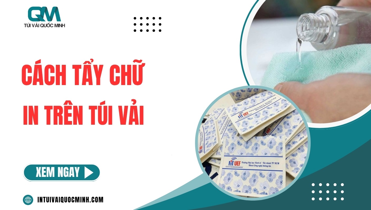 cách tẩy chữ in trên túi vải