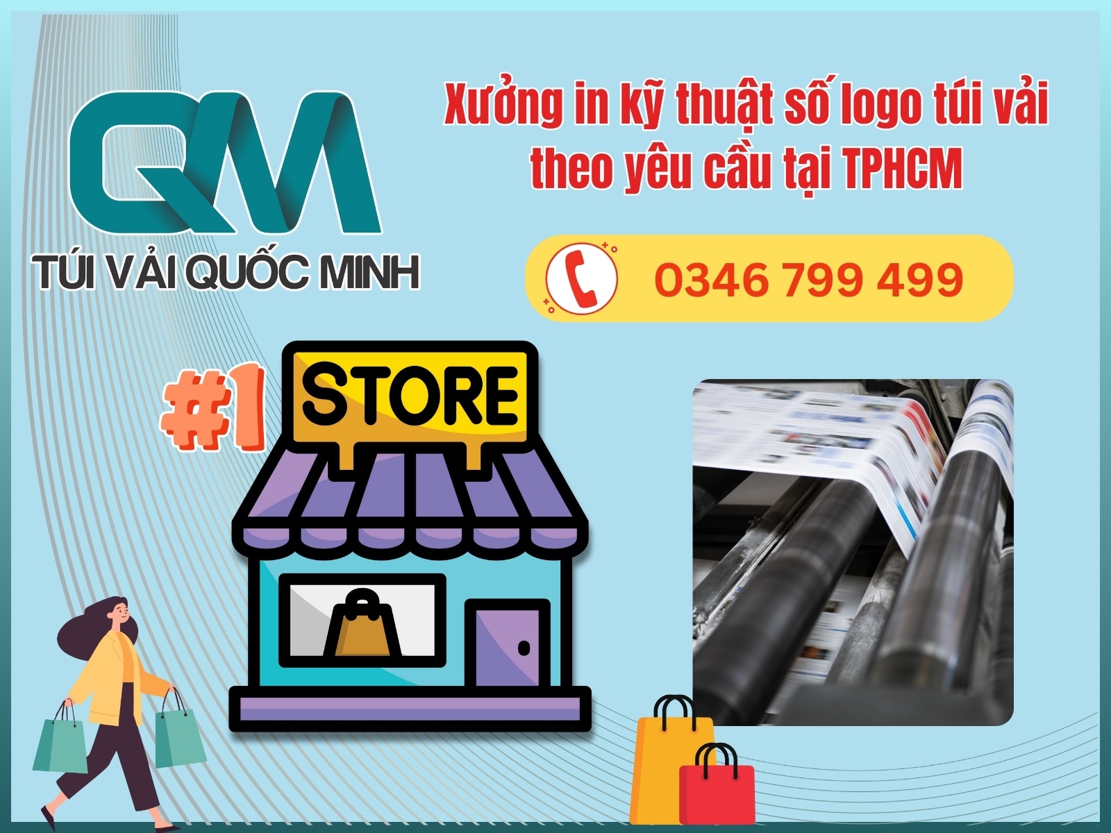 Xưởng in kỹ thuật số logo túi vải theo yêu cầu giá tốt tại TPHCM