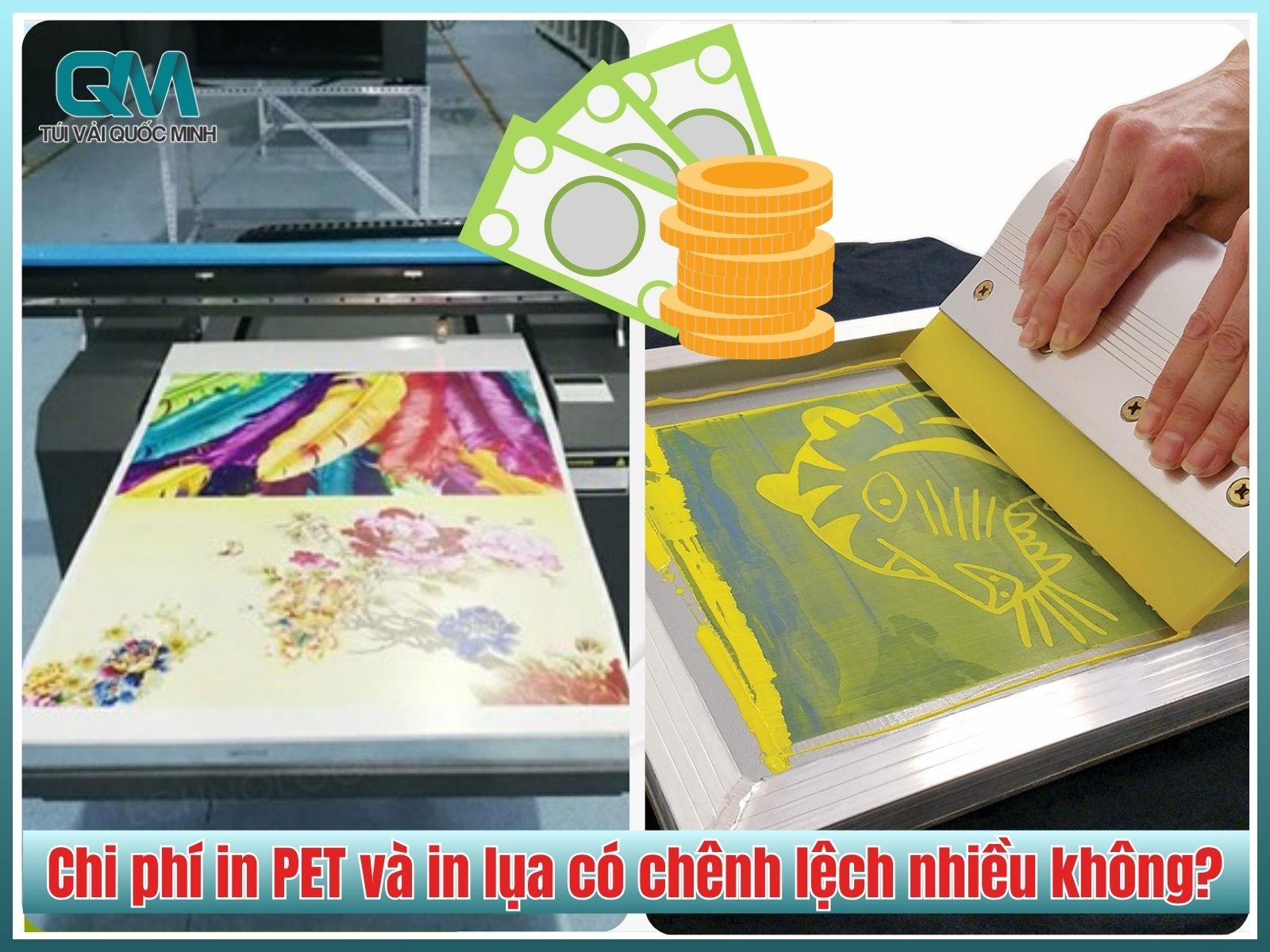 Chi phí in PET và in lụa có chênh lệch nhiều không?