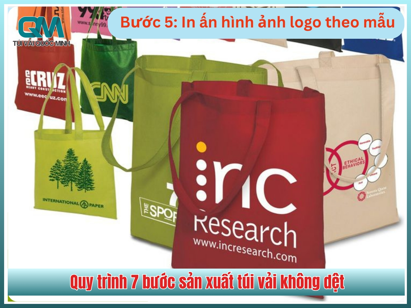 Bước 5: In ấn hình ảnh logo theo mẫu