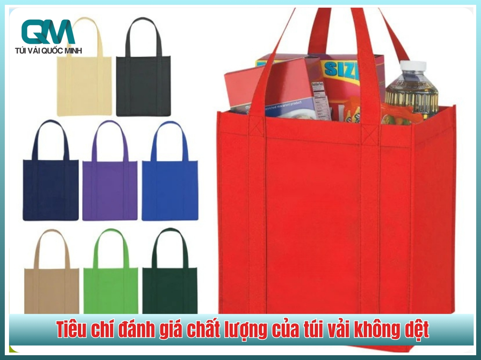 Tiêu chí đánh giá chất lượng của túi vải không dệt