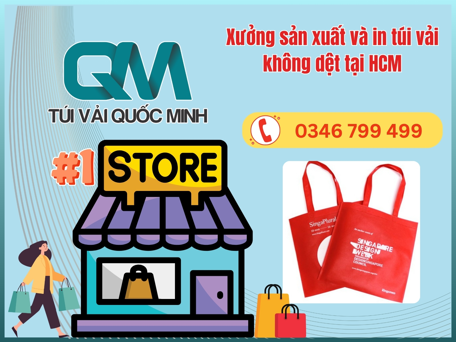 Xưởng sản xuất và in túi vải không dệt tại HCM