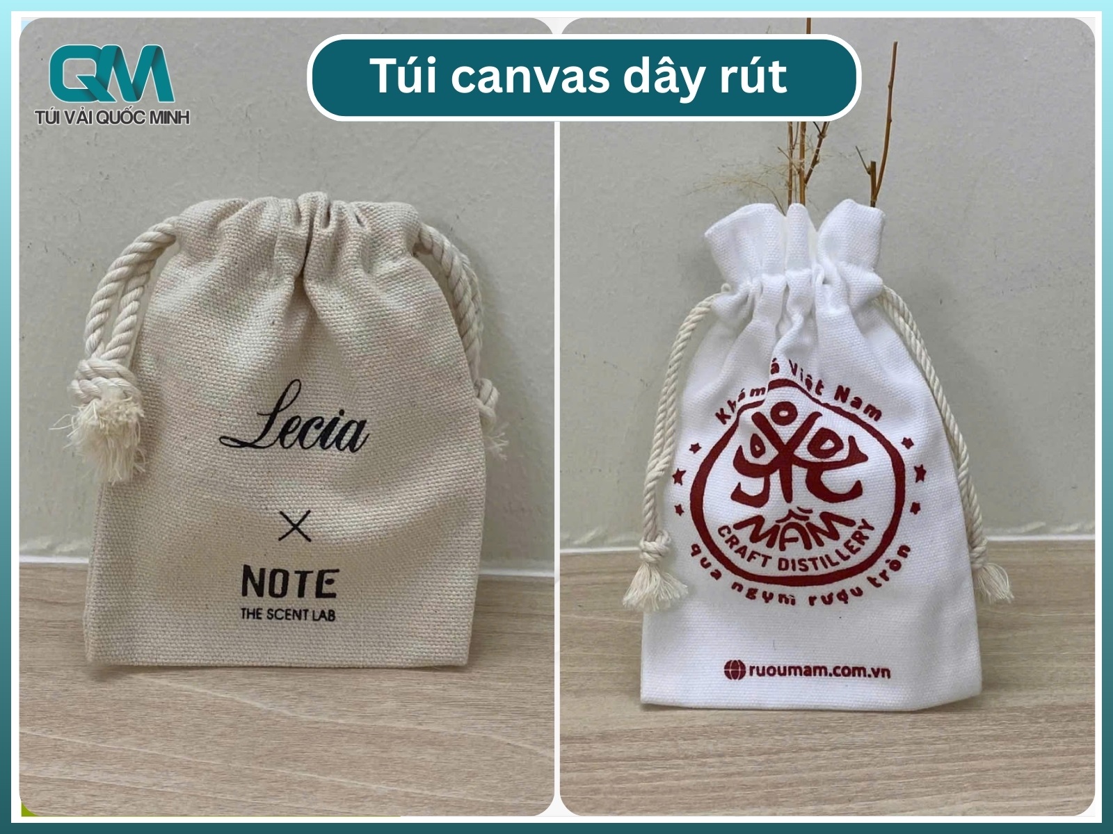 Túi canvas dây rút
