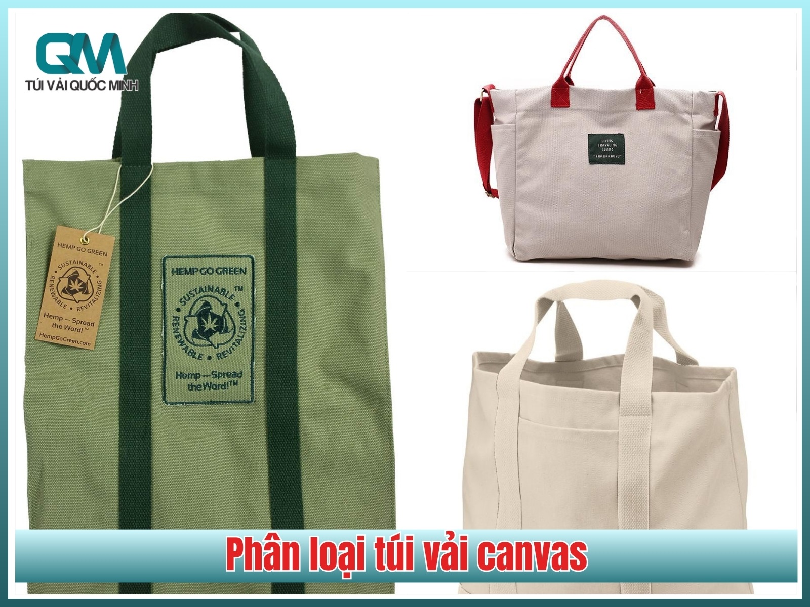 Phân loại túi vải canvas