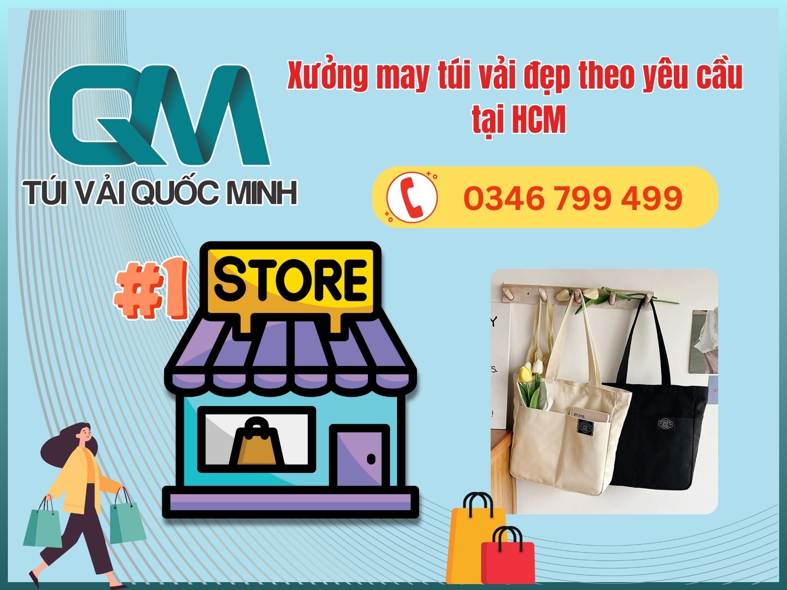 Xưởng may túi vải đa chất liệu mọi kích thước mẫu đẹp theo yêu cầu tại HCM