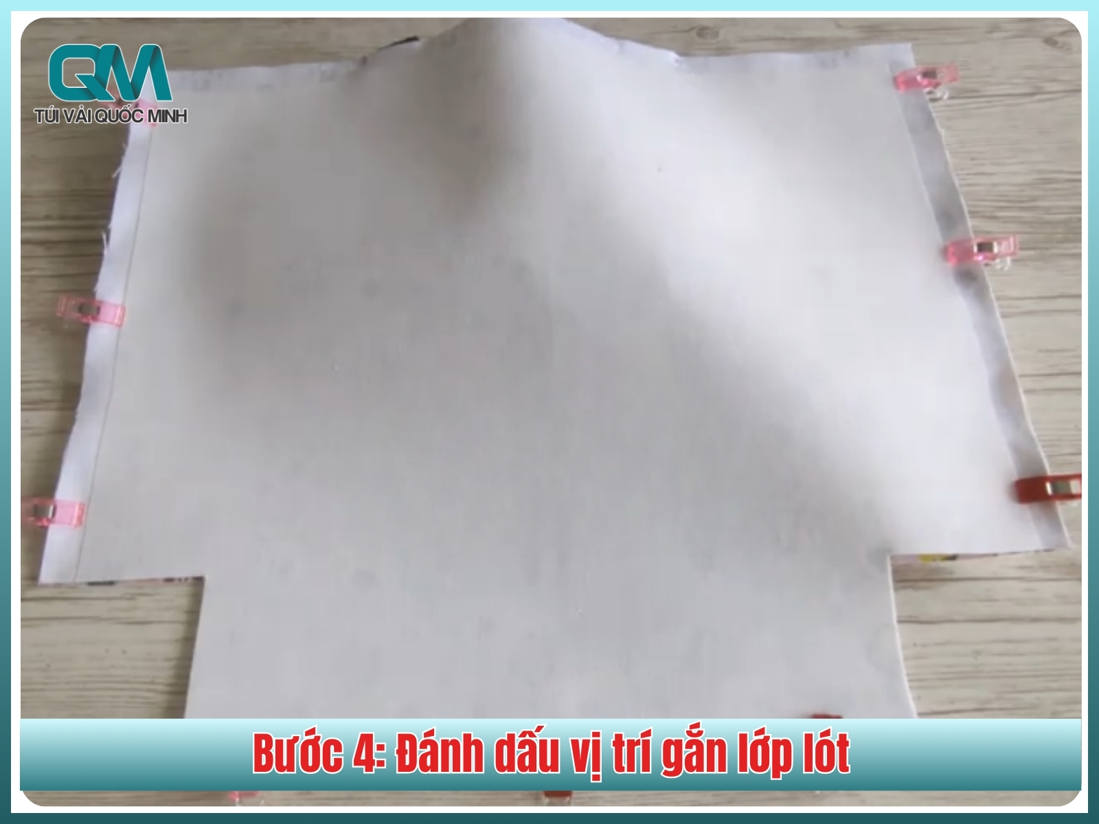 Bước 4: Đánh dấu vị trí gắn lớp lót