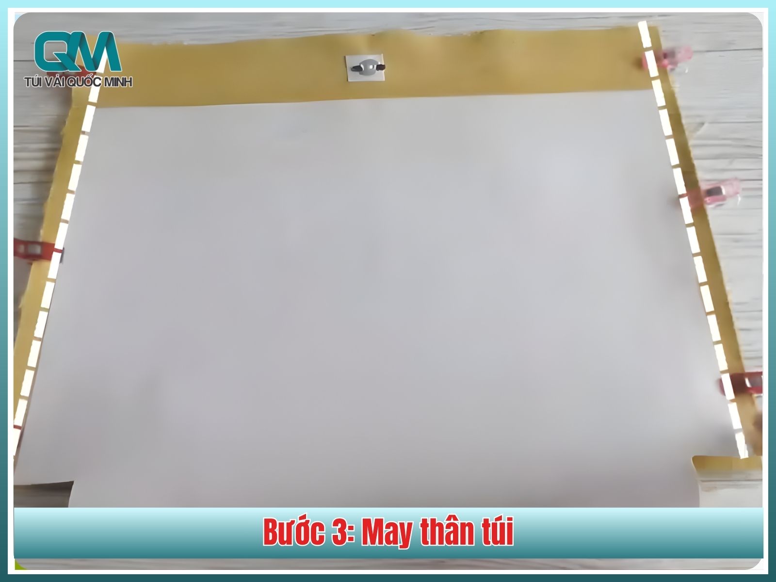 Bước 3: May thân túi