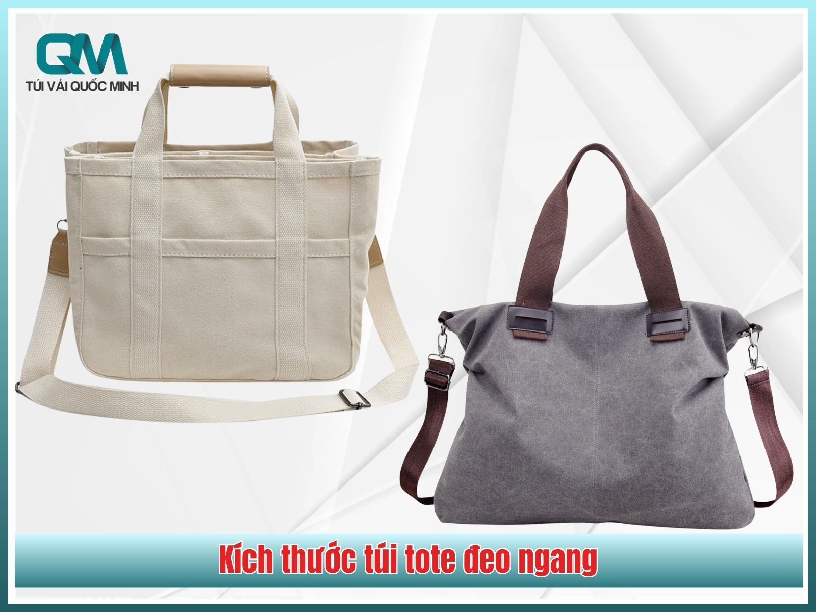 Kích thước túi tote đeo ngang