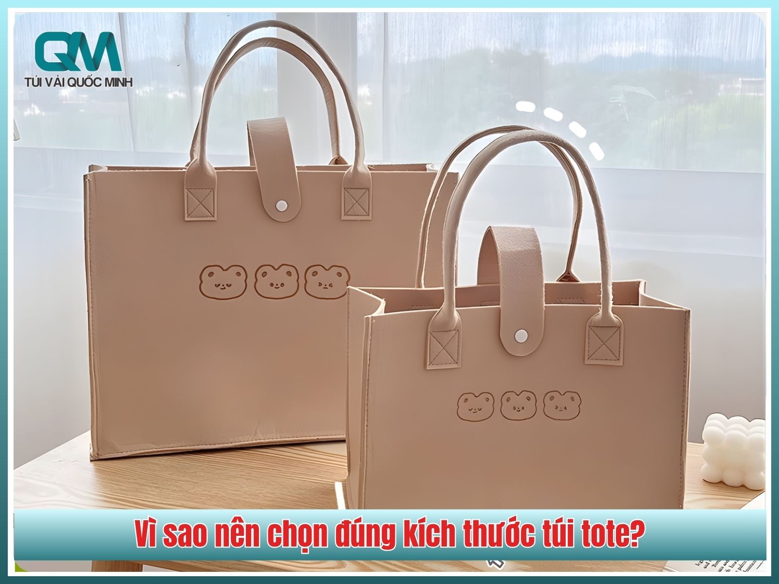 Vì sao nên chọn đúng kích thước túi tote?
