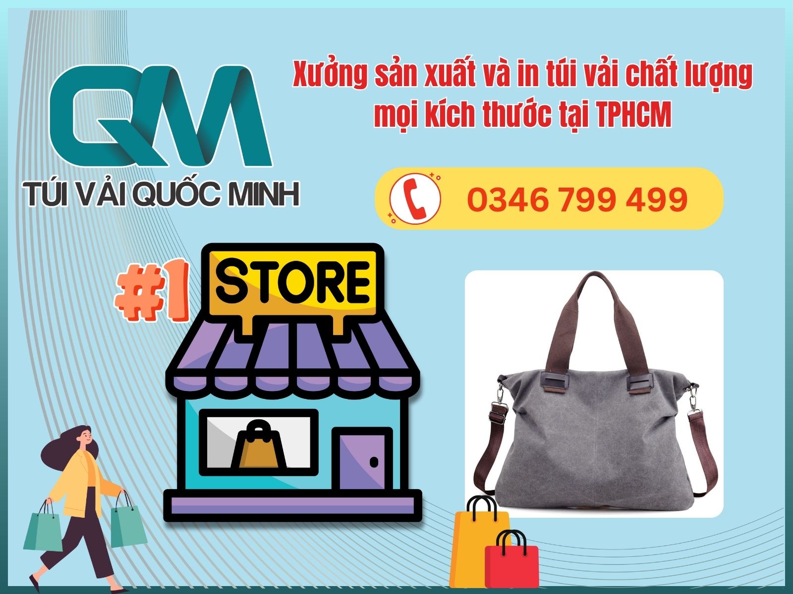 Xưởng sản xuất và in túi vải chất lượng mọi kích thước tại TPHCM