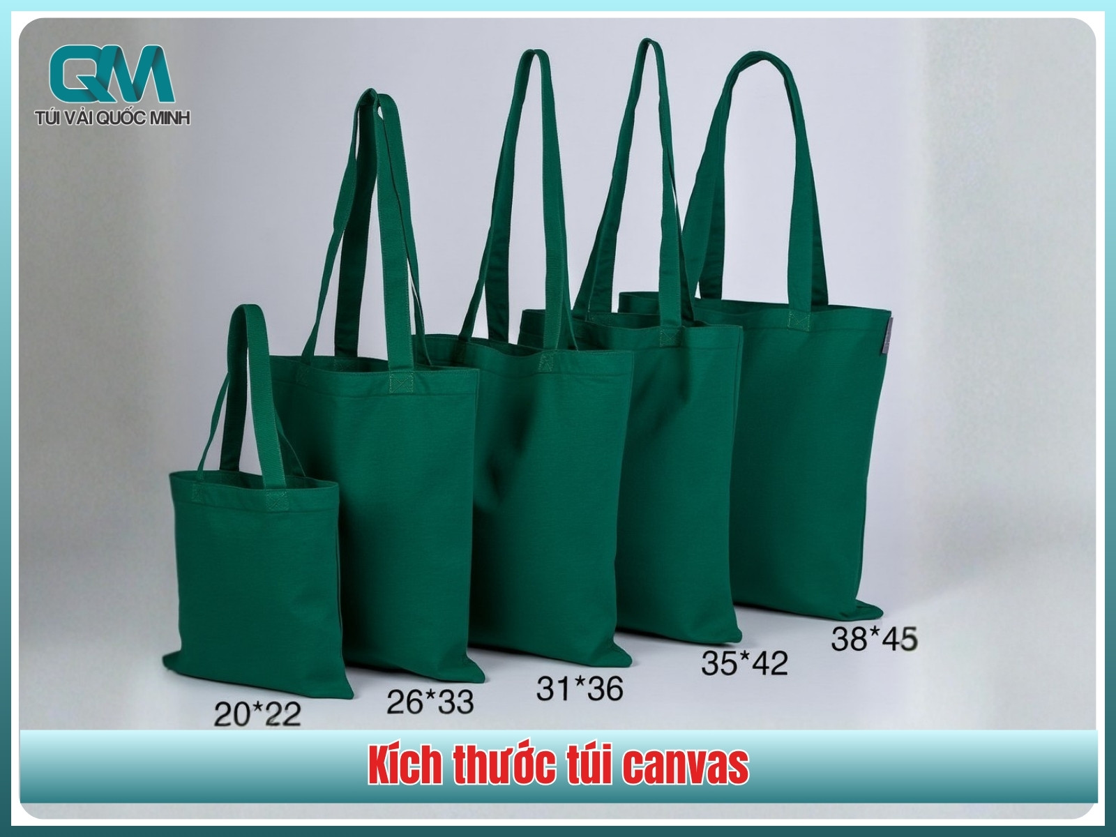 Kích thước túi canvas