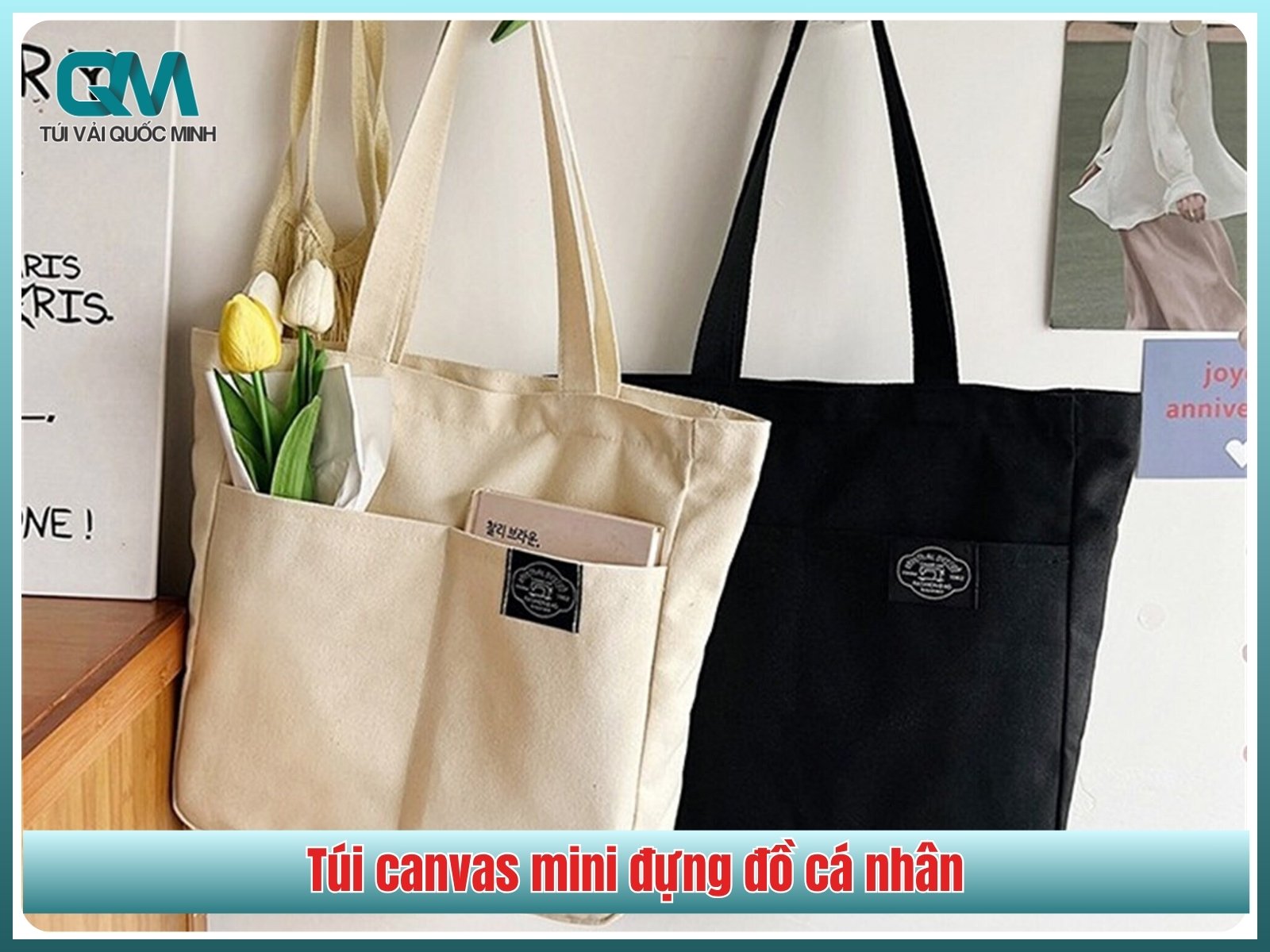 Túi canvas mini đựng đồ cá nhân