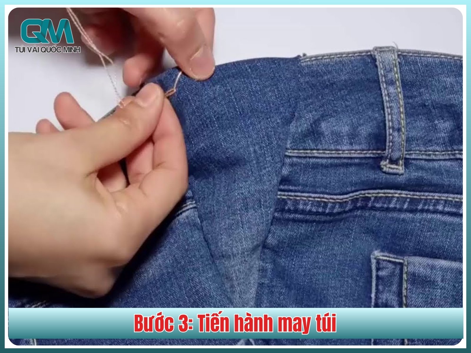 Bước 3: Tiến hành may túi