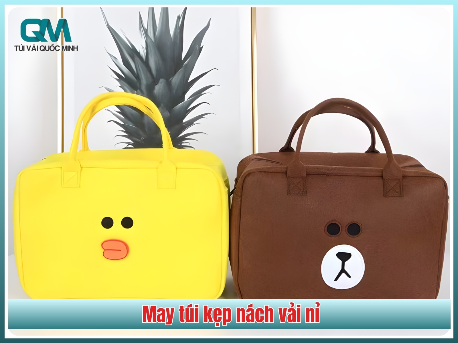 May túi kẹp nách vải nỉ
