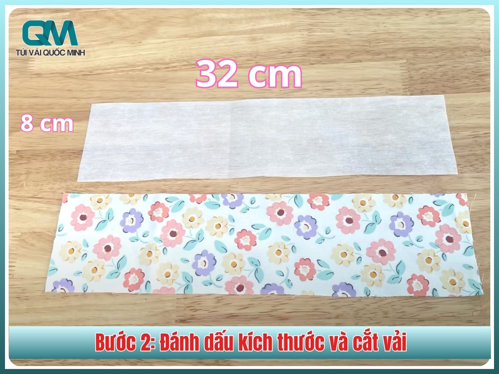 Bước 2: Đánh dấu kích thước và cắt vải