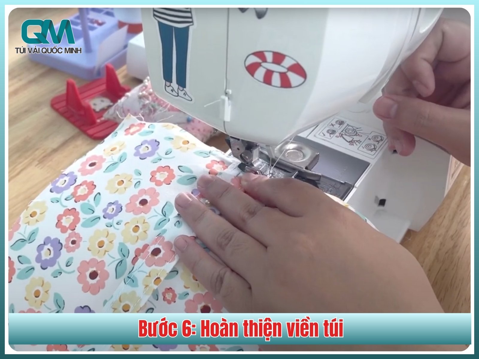 Bước 6: Hoàn thiện viền túi