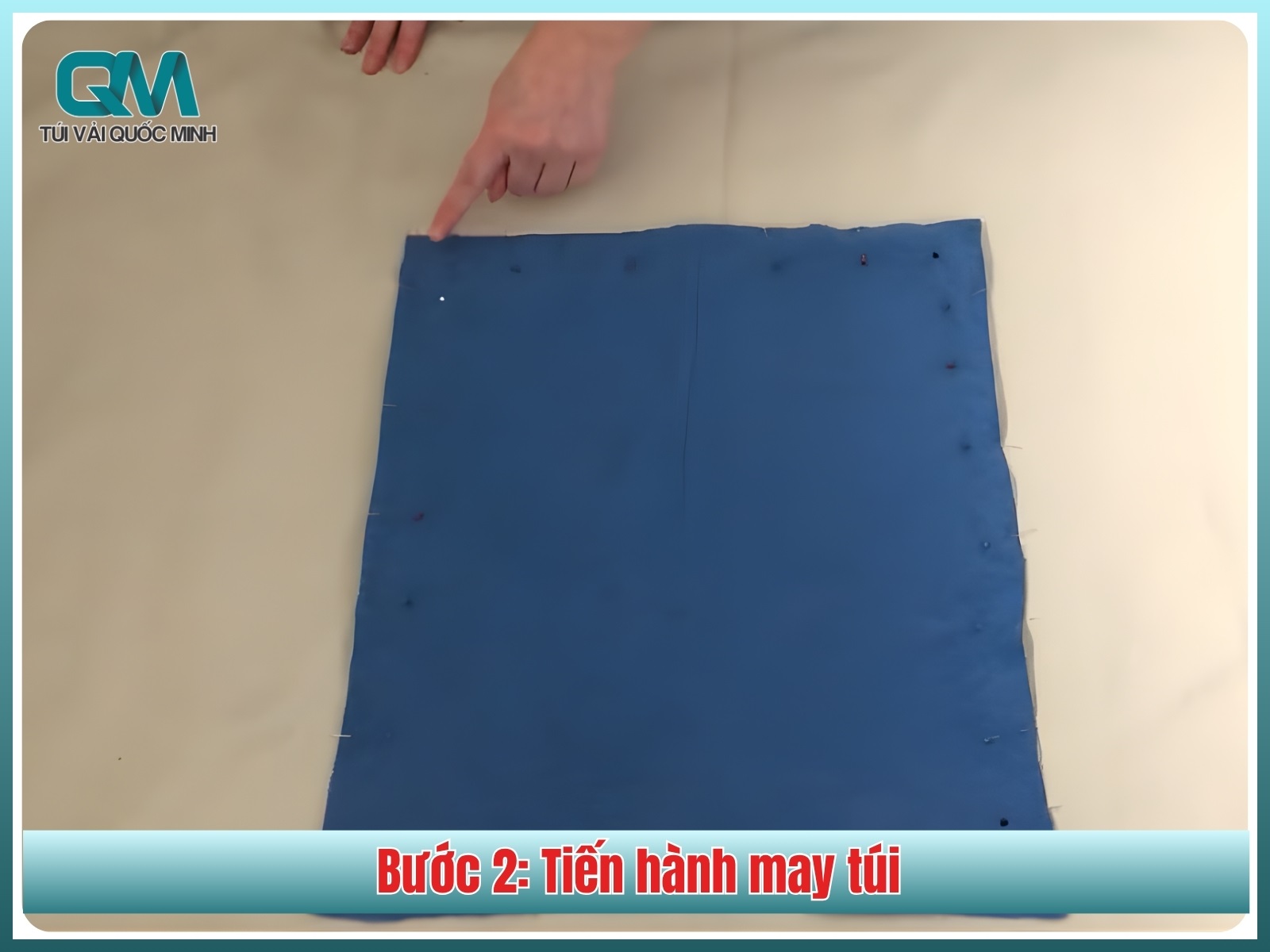 Bước 2: Tiến hành may túi