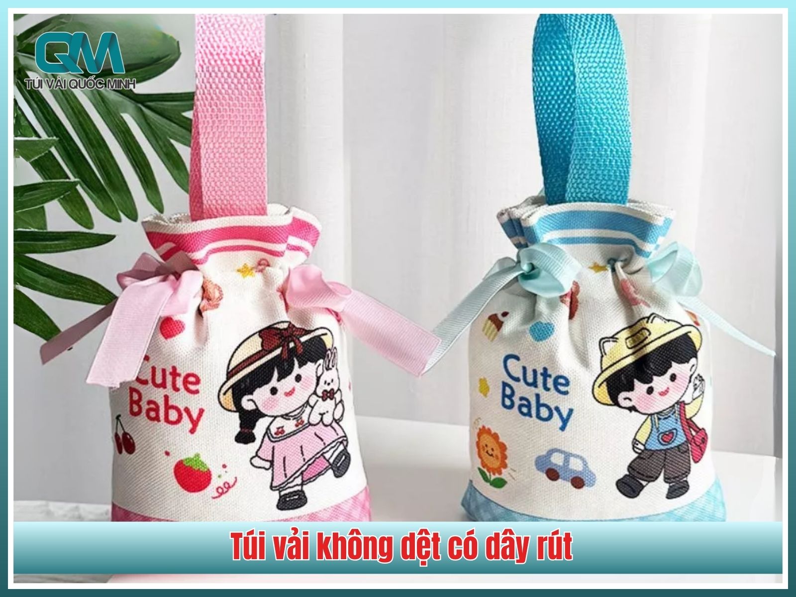 Túi vải không dệt có dây rút