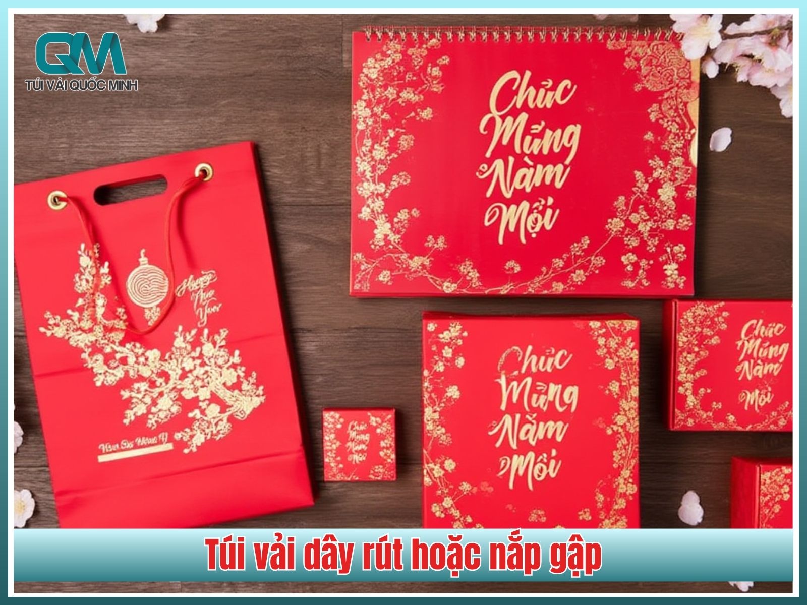 Túi vải dây rút hoặc nắp gập