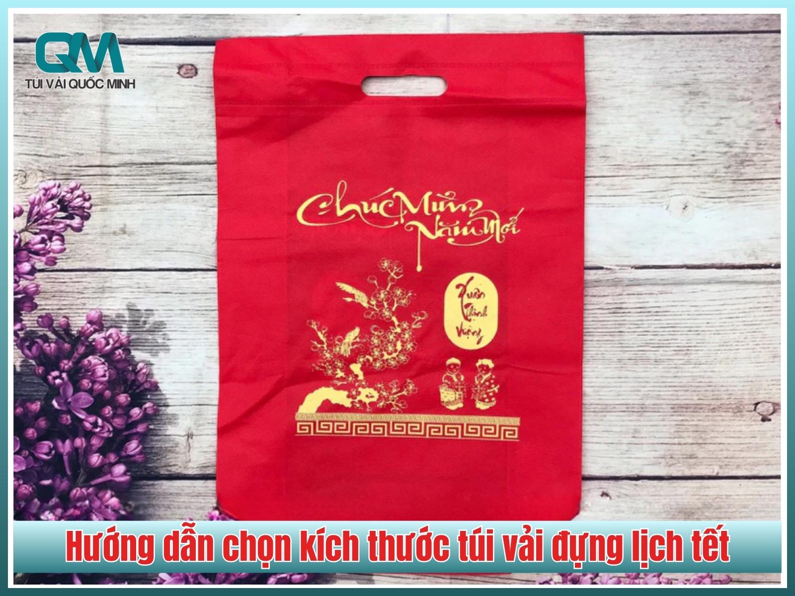 Hướng dẫn chọn kích thước túi vải đựng lịch tết