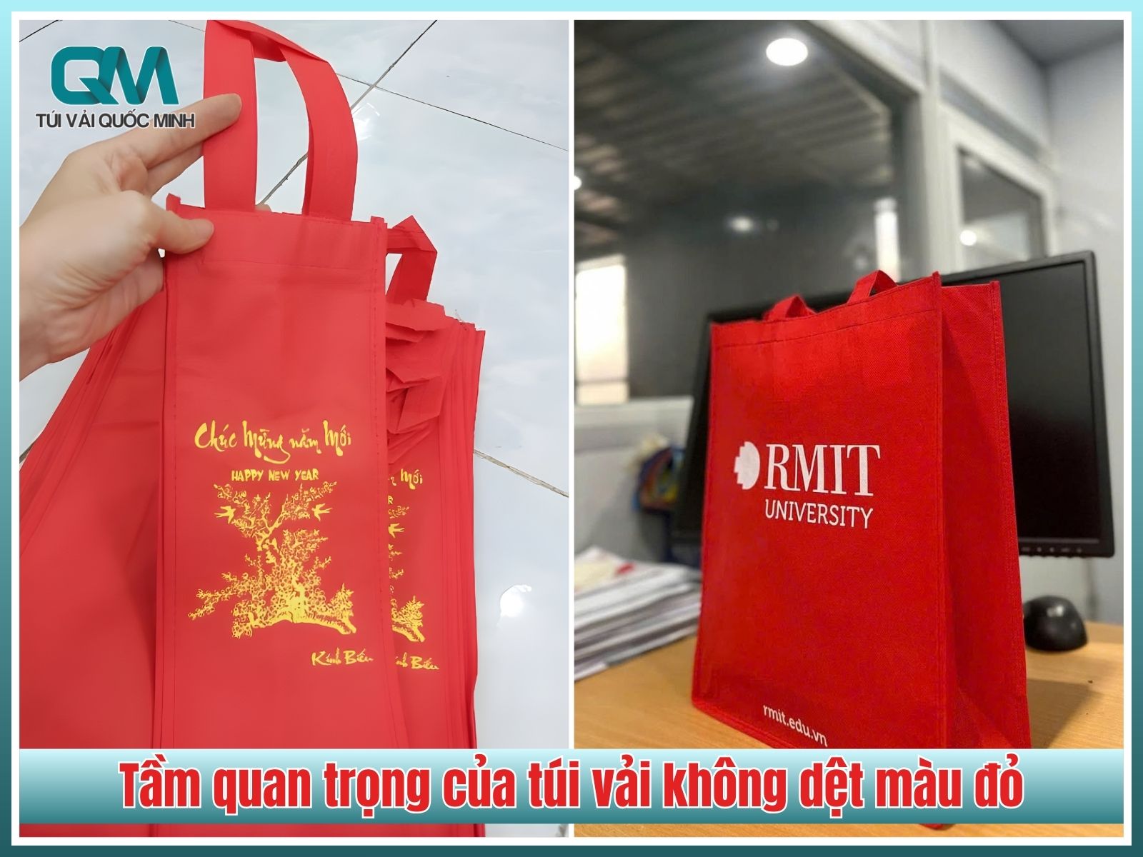 Tầm quan trọng của túi vải không dệt màu đỏ