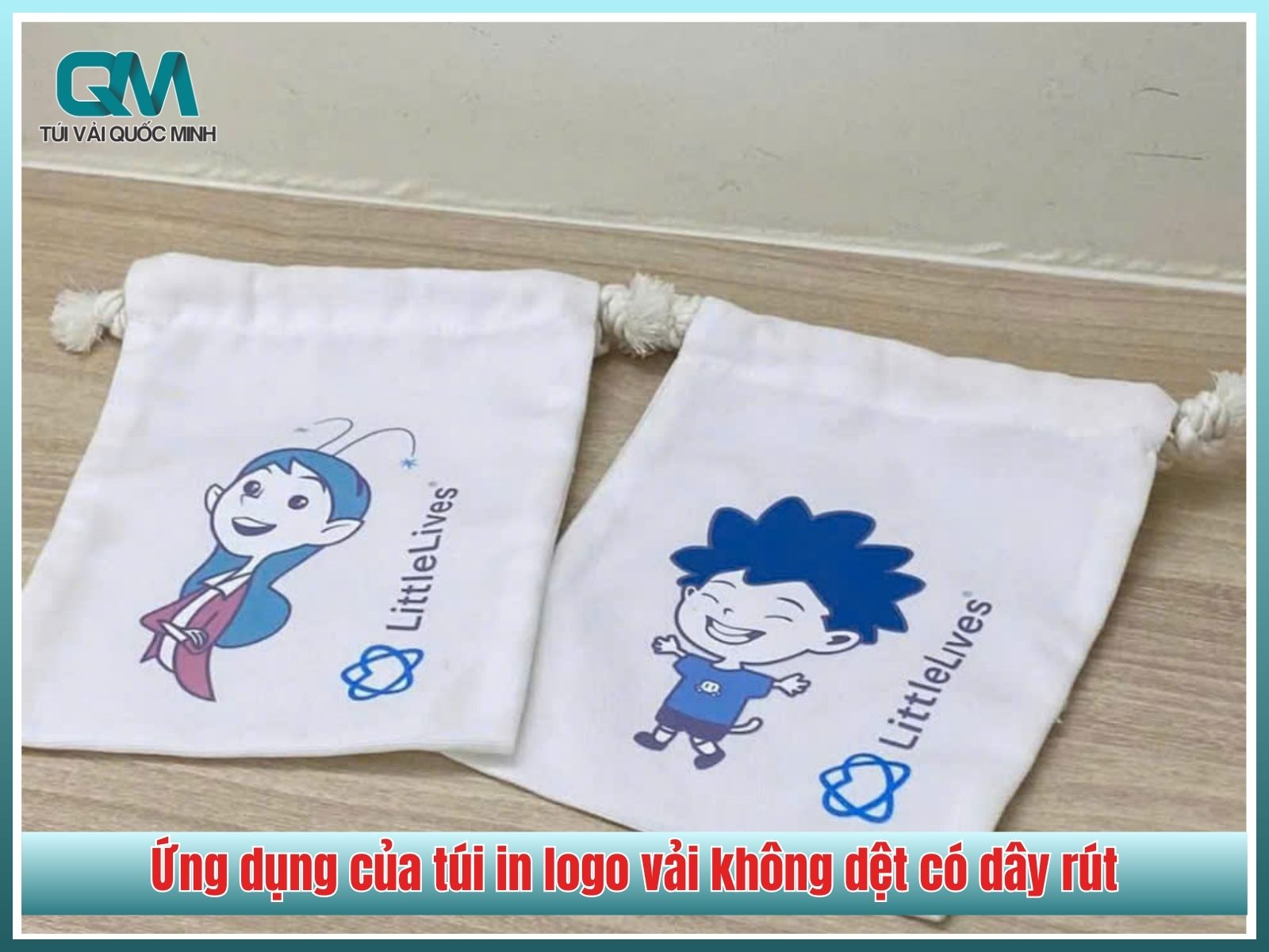 Ứng dụng của túi in logo vải không dệt có dây rút