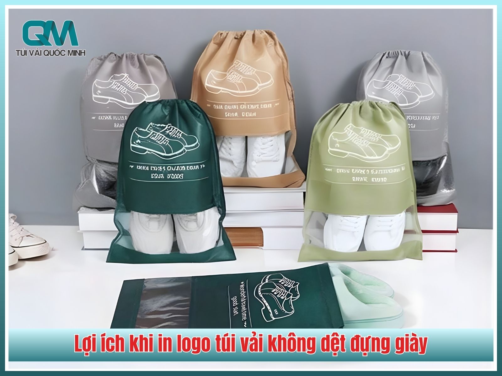 Lợi ích khi in logo túi vải không dệt đựng giày