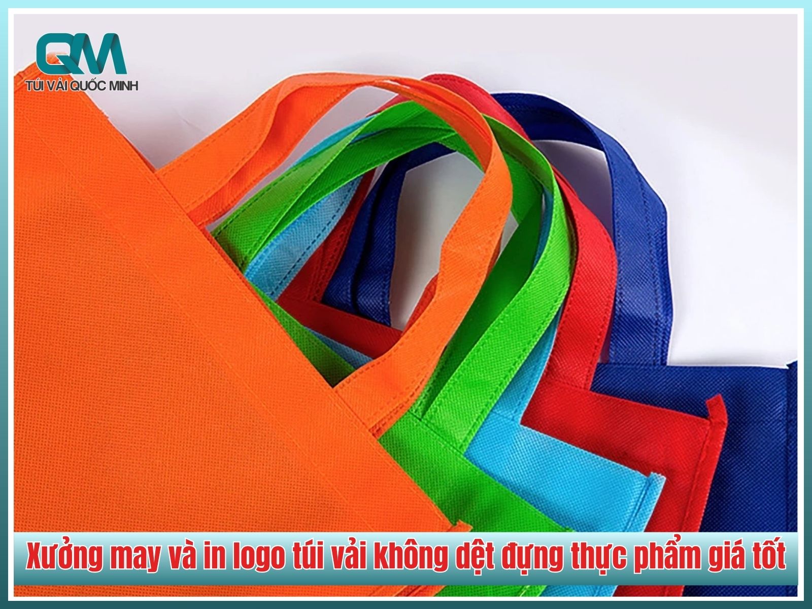 Xưởng may và in logo túi vải không dệt đựng thực phẩm giá tốt từ số lượng ít