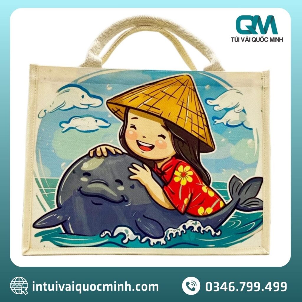 [Thumnail] Túi vải linen in cảnh biển